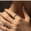 MODIAN D Color Moissanite Round Ring 925 Sterling Silver Sparkling Stacking Slim Band Rings For Women Wedding Fine Jewelry Gifts