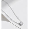 MODIAN 1 Carat Square Cushion Cut Halo Moissanite Pendant Necklace For Women 925 Sterling Silver Dazzling Wedding Bridal Jewelry
