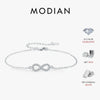 MODIAN D Color Moissanite Lab Created Diamond Bracelet 925 Sterling Silver Romantic Exquisite Infinity Love For Women Jewelry