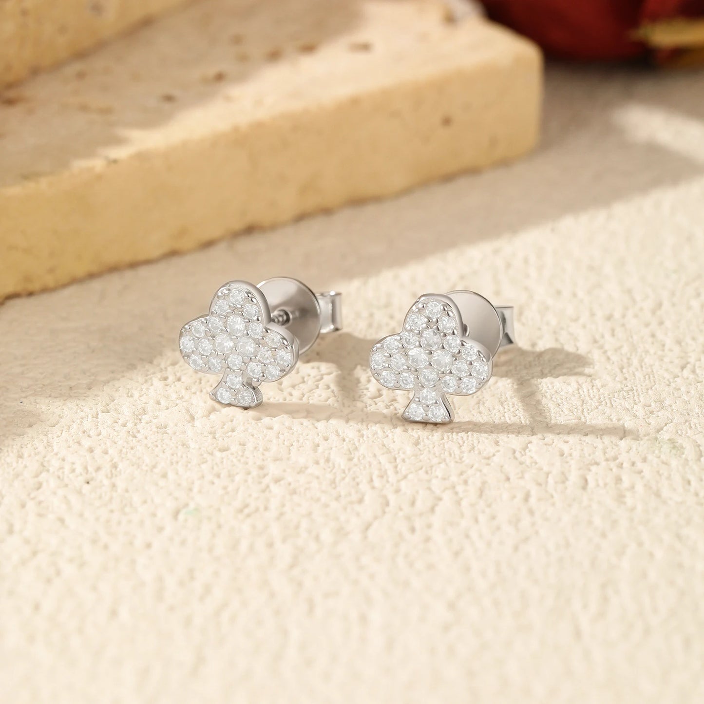 MODIAN D Color Moissanite Clubs Small Ear Studs 925 Sterling Silver  Daily Wear Stackable Stud Earrings For Women Fine Jewelry