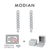 MODIAN D Color Moissanite Link Chain Stud Earrings 925 Sterling Silver Exquisite Trendy Earrings For Women Vacation Fine Jewelry