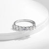 MODIAN Moissanite Wedding Band 925 Sterling Silver Ring Platinum Plated Lab Diamond Stackable Crown Jewelry For Women Gifts