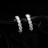 MODIAN D Color C Shape Moissanite Earrings 925 Sterling Silver Charming Dazzling Hoop Earrings For Women Wedding Fine Jewelry