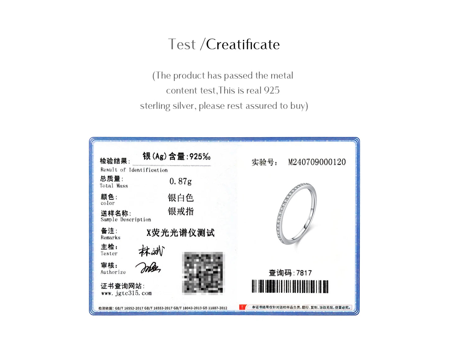 MODIAN Simple Eternity Moissanite Ring 925 Sterling Silver Sparkling Simple Thin Wedding Band Rings For Women Fine Jewelry