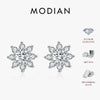 MODIAN Sparkling VVS1 D Color Moissanite Stud Earrings 925 Sterling Silver Classic Flowers Earrings For Women Fine Jewelry Gift