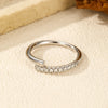 MODIAN D Color Moissanite 925 Sterling Silver Simple Sparkle Geometric Eternity Band Rings For Women Daily OL Fine Jewelry