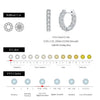 MODIAN D Color Round Moissanite Ear Buckle 925 Sterling Silver Classic Simple Hoop Earrings For Women Party Fine Jewelry Gifts