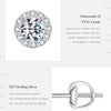 MODIAN 1.00CT Moissanite Earrings For Women 925 Sterling Silver Classic Round Prong Setting D Color Lab Diamonds Wedding Jewelry