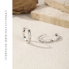 MODIAN D Color Moissanite Ear Buckles 925 Sterling Silver Sparkle Retro Hollow Stars Hoop Earrings For Women Fine Jewelry