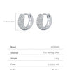 MODIAN D Color Sparkling Moissanite Ear Buckle 925 Sterling Silver Luxury Circle Hoop Earrings For Women Wedding Fine Jewelry