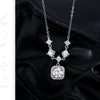 MODIAN 1CT D Color Moissanite Necklace 925 Sterling Silver Luxury Halo Charm Pendant Necklace For Women Bridal Wedding Jewelry