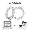 MODIAN D Color Moissanite Dazzling Ring 925 Sterling Silver Luxury Round Eternity Band Rings For Women Wedding Fine Jewelry Gift