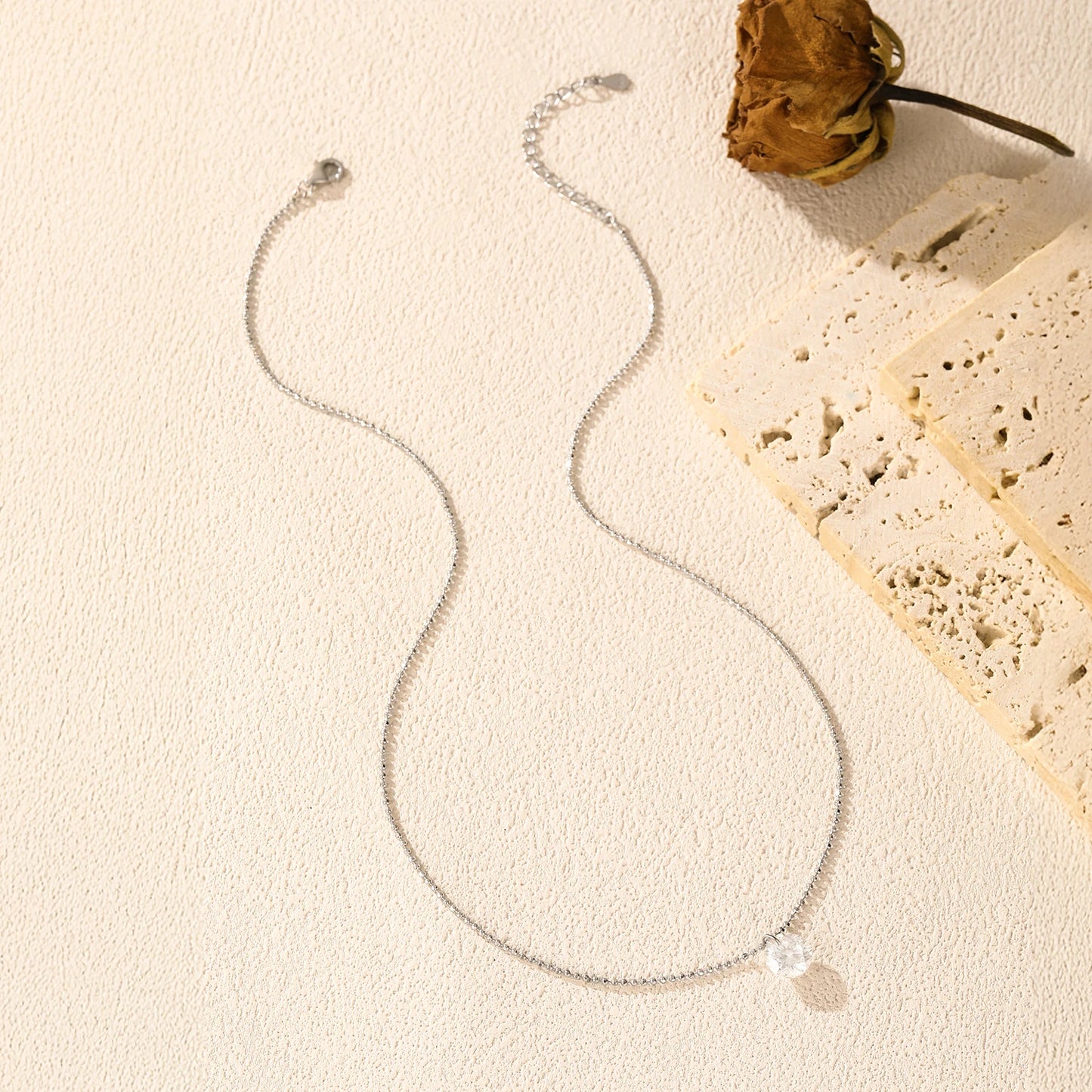 MODIAN D Color Moissanite Necklaces 925 Sterling Silver Trendy Beads Necklace Stackable Pendant Necklace For Women Fine Jewelry