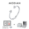 Modian 2022 New Real 925 Sterling Silver D Color Moissanite Finger Rings Trendy Adjustable Ring For Women Wedding Fine Jewelry