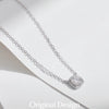 MODIAN 1 Carat Square Cushion Cut Halo Moissanite Pendant Necklace For Women 925 Sterling Silver Dazzling Wedding Bridal Jewelry