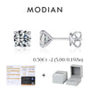 MODIAN 5 Sizes D Color Moissanite Earrings 925 Sterling Silver Sparkling Luxury Stud Earrings For Women Wedding Fine Jewelry