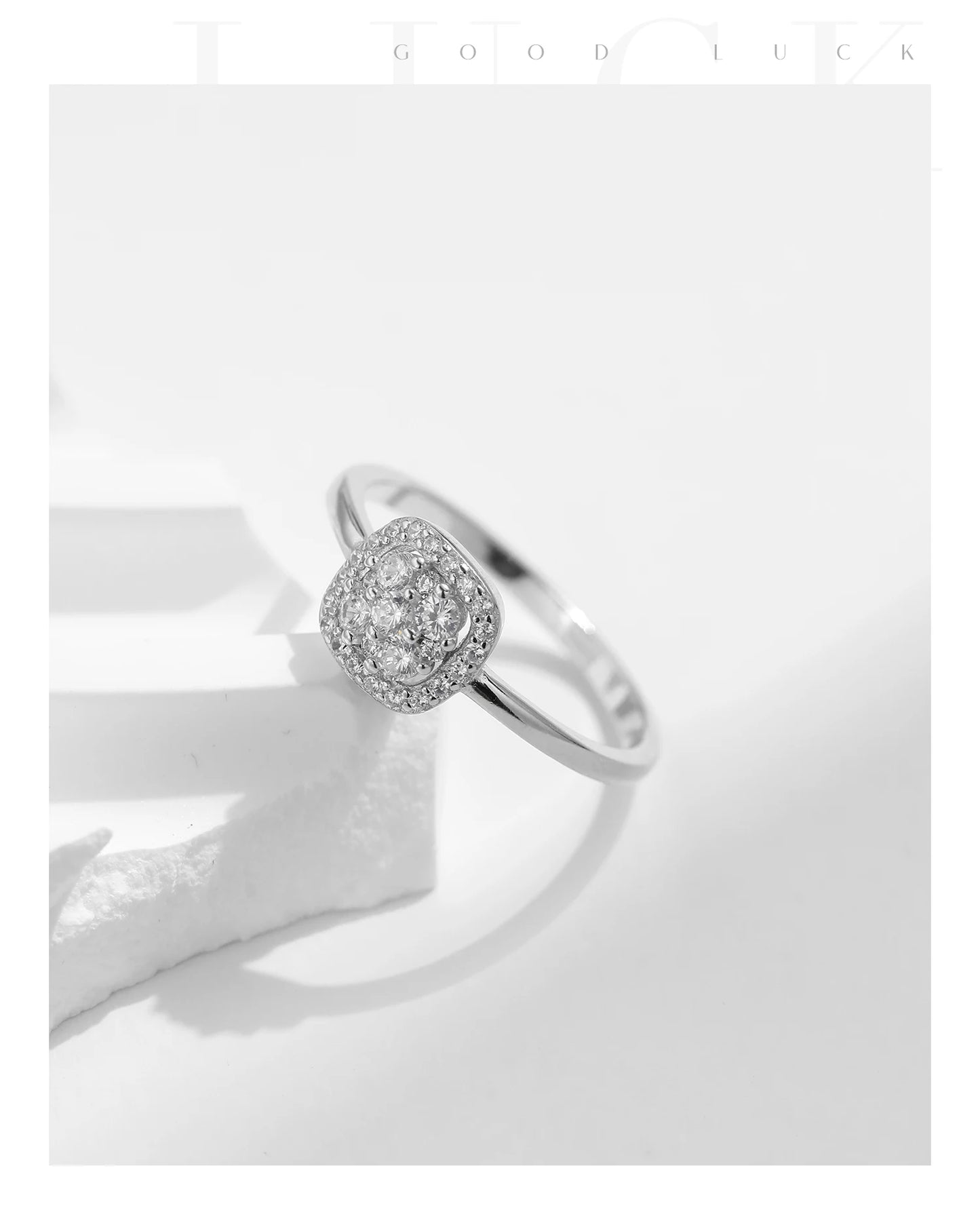 MODIAN Sparkling VVS1 D Color Pave Setting Moissanite Ring 925 Sterling Silver Wedding Band Ring for Women Fine Jewelry