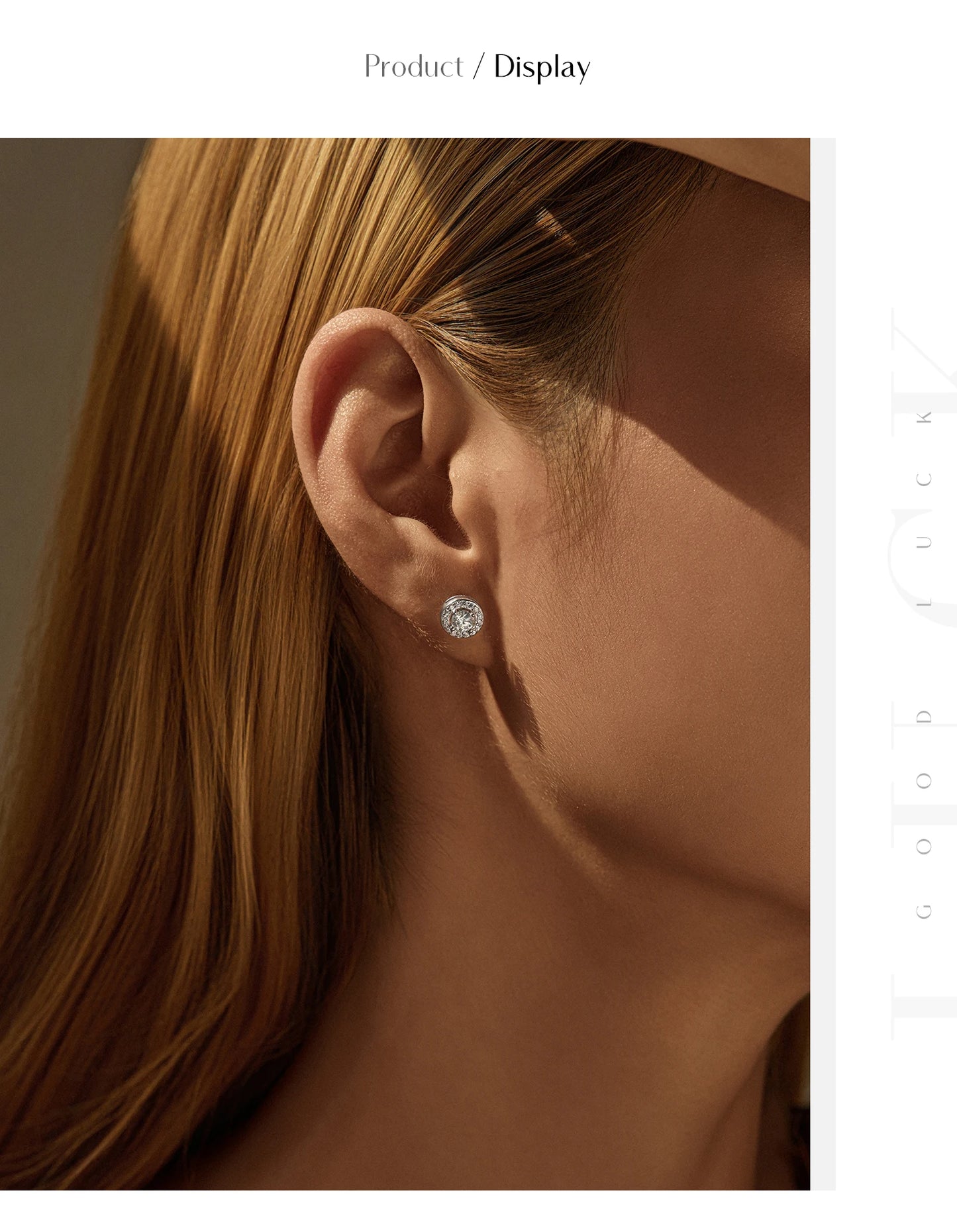 MODIAN Moissanite Sets 925 Sterling Silver Classic Round Halo Earrings Simple Link Chain Necklace For Women Bridal Jewelry Set