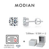 MODIAN 1.00Ct 2.00Ct Moissanite D Color Lab Diamond Stud Earrings For Women 925 Sterling Silver Basic Design Wedding Jewelry