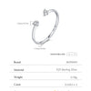Modian 2022 New Real 925 Sterling Silver D Color Moissanite Finger Rings Trendy Adjustable Ring For Women Wedding Fine Jewelry
