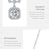 MODIAN 1CT D Color Moissanite Necklace 925 Sterling Silver Luxury Halo Charm Pendant Necklace For Women Bridal Wedding Jewelry