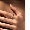 MODIAN D Color Moissanite 925 Sterling Silver Simple Sparkle Geometric Eternity Band Rings For Women Daily OL Fine Jewelry