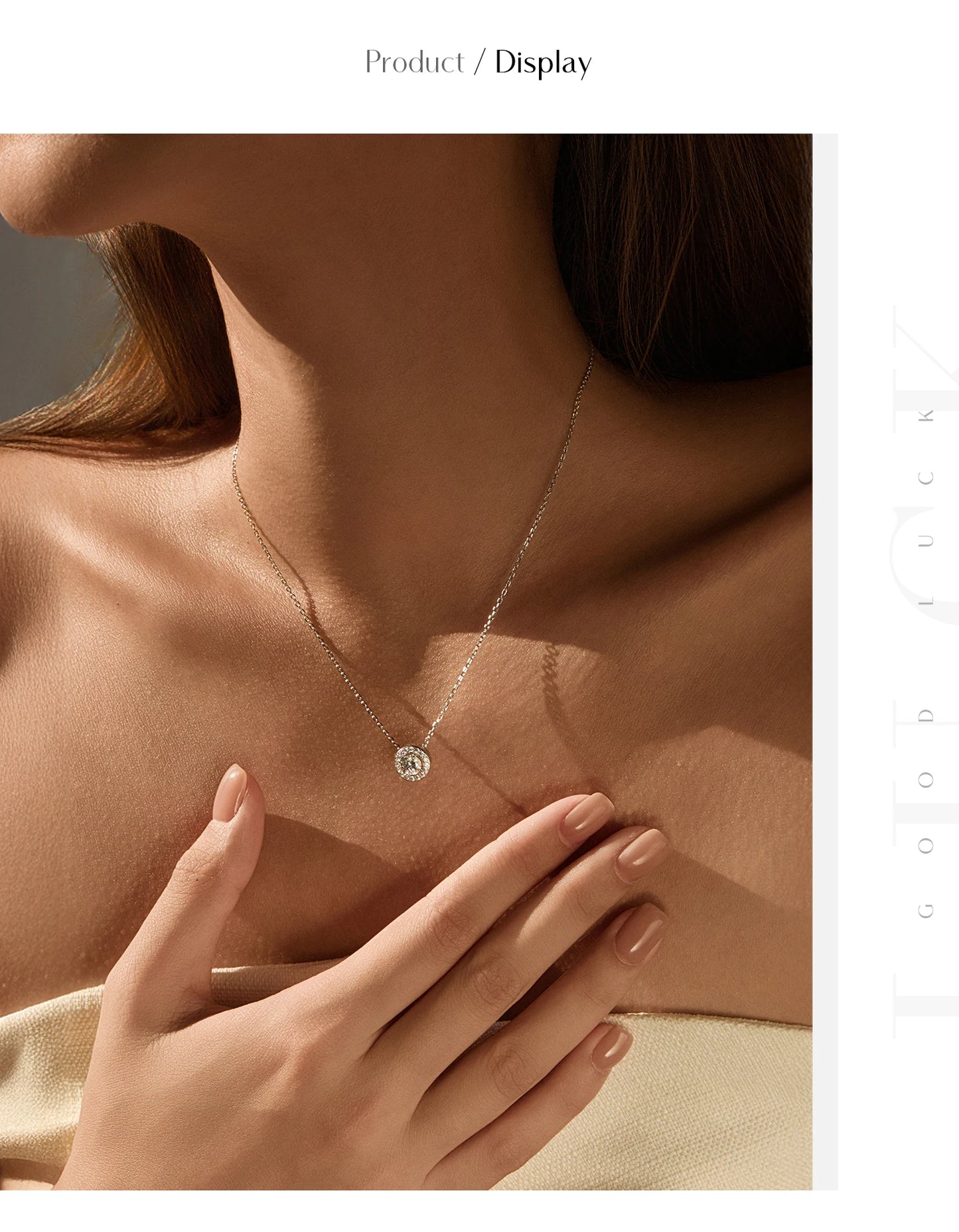 MODIAN Classic Moissanite Link Chain Necklace 925 Sterling Silver Wedding Anniversary Pendant Necklace For Women Fine Jewelry