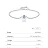 MODIAN 0.25CT Moissanite Bezel Setting Bracelet For Women Diamond 925 Sterling Silver Elegant Chain Bracelet Wedding Jewelry
