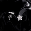 MODIAN D Color Dazzling Moissanite Earrings 925 Sterling Silver Trendy Cute Snowflake Stud Earrings For Women Fine Jewelry