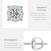 MODIAN D Color Moissanite Stud Earrings Round Cut Lab Created Diamond 925 Sterling Silver Silver Bridal Jewelry For Women Gifts