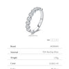 MODIAN D Color Round Moissanite Eternity Ring 925 Sterling Silver Stackable Finger Rings For Women Wedding Fine Jewelry Gifts