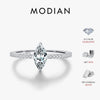 MODIAN 0.5Ct Rhombus Moissanite Ring 925 Sterling Silver Sparkling Lab Created Diamond Wedding Rings For Women Bridal Jewelry