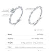 MODIAN D Color Moissanite Wedding Band 925 Sterling Silver Eternity Rings Lab Diamond Stackable Exquisite Jewelry For Women Gift