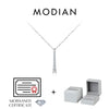 MODIAN Minimalist D Color Moissanite Necklace Prong Setting Lab Diamond For Women 925 Sterling Silver Pendant Necklace Jewelry