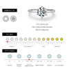 MODIAN 1CT Moissanite Lab Diamond Ring For Women 925 Sterling Silver Wedding Engagement Platinum Plated Fine Jewelry