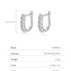 MODIAN D Color U Shape Moissanite Earrings 925 Sterling Silver Elegant Exquisite Hoop Earrings For Women Wedding Jewelry