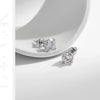 MODIAN D Color 1CT Moissanite Stud Earrings For Women 925 Sterling Silver 0.5CT Dazzling Lab Diamond Wedding Jewelry Gifts