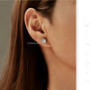 MODIAN 1CT/2CT D Color Bezel Moissanite Earrings 925 Sterling Silver Classic Round Stud Earrings For Women Wedding Fine Jewelry