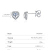 MODIAN Moissanite D Color Stud Earrings Hearts Cut Lab Created Diamond 925 Sterling Silver Romantic Earrings For Women Jewelry