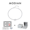 MODIAN D Color VVS1 Cearl Round Moissanite Bracelets 925 Sterling Silver Fashion Gourmette Link Chain Bracelet For Women Jewelry