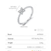 MODIAN Four Leaf Clover D Color Moissanite Ring 925 Sterling Silver Stackable Beads Trendy Finger Ring For Women Fine Jewelry