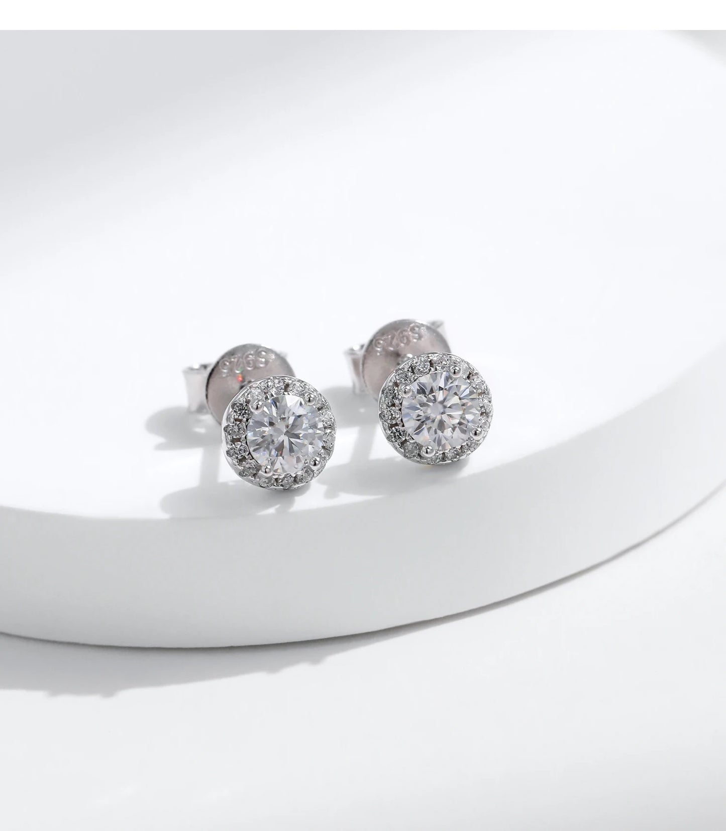 MODIAN D Color Heart Pear Square Moissanite Stud Earrings 925 Sterling Silver Lab Diamond Earrings For Women Wedding Jewelry