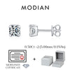 MODIAN 3MM-5MM Size D Color Moissanite 925 Sterling Silver Classic Simple Round Stud Earrings For Women Fine Stackable Jewelry