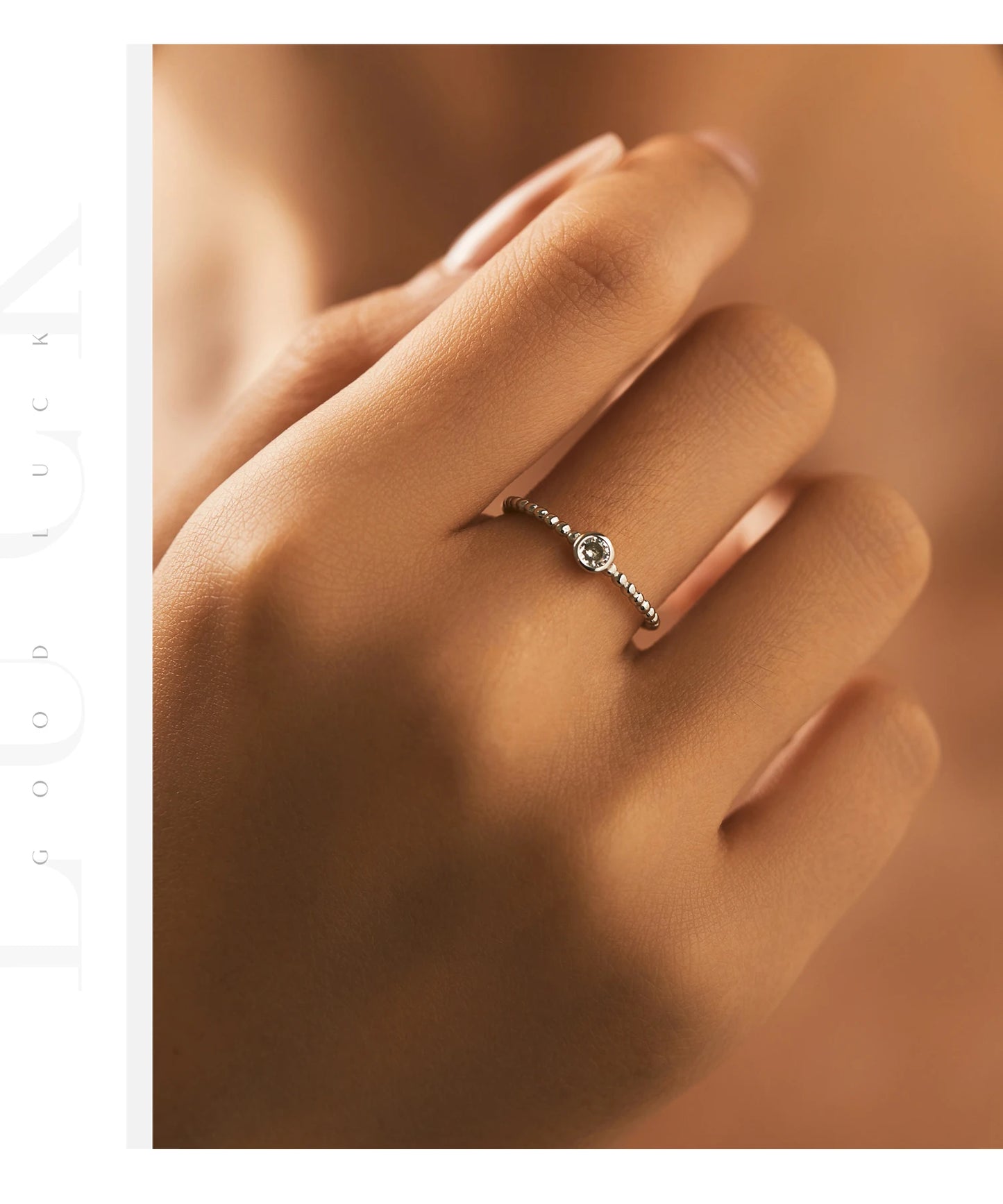 MODIAN D Color Stackable Moissanite Ring 925 Sterling Silver Beads Sparkling Trendy Rings For Women Party Vacation Jewelry