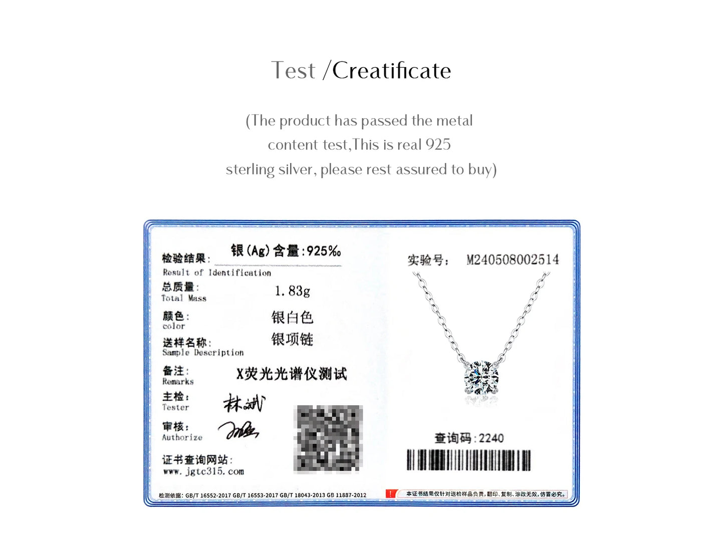 MODIAN Moissanite Pendant Necklace D Color 0.8CT Lab Diamond For Women Wedding Engagement 925 Sterling Silver Fine Jewelry Gift