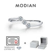 MODIAN D Color Moissanite Lab Diamond Rings 925 Sterling Silver Irregular Line Stackable Fashion Ring For Women Fine Jewelry