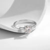 MODIAN 1.0CT Round Moissanite Ring D Color Lab Diamond Classic 925 Sterling Silver Wedding Engagement Band Jewelry For Women
