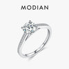 MODIAN D Color Lab Diamond 1CT Moissanite Ring For Women 925 Sterling Silver Classic Wedding Engagement Band Jewelry Gifts