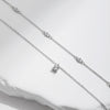 MODIAN Moissanite D Color Double Layer Pendant Necklace 925 Sterling Silver Round Stylish Choker Necklace For Women Jewelry