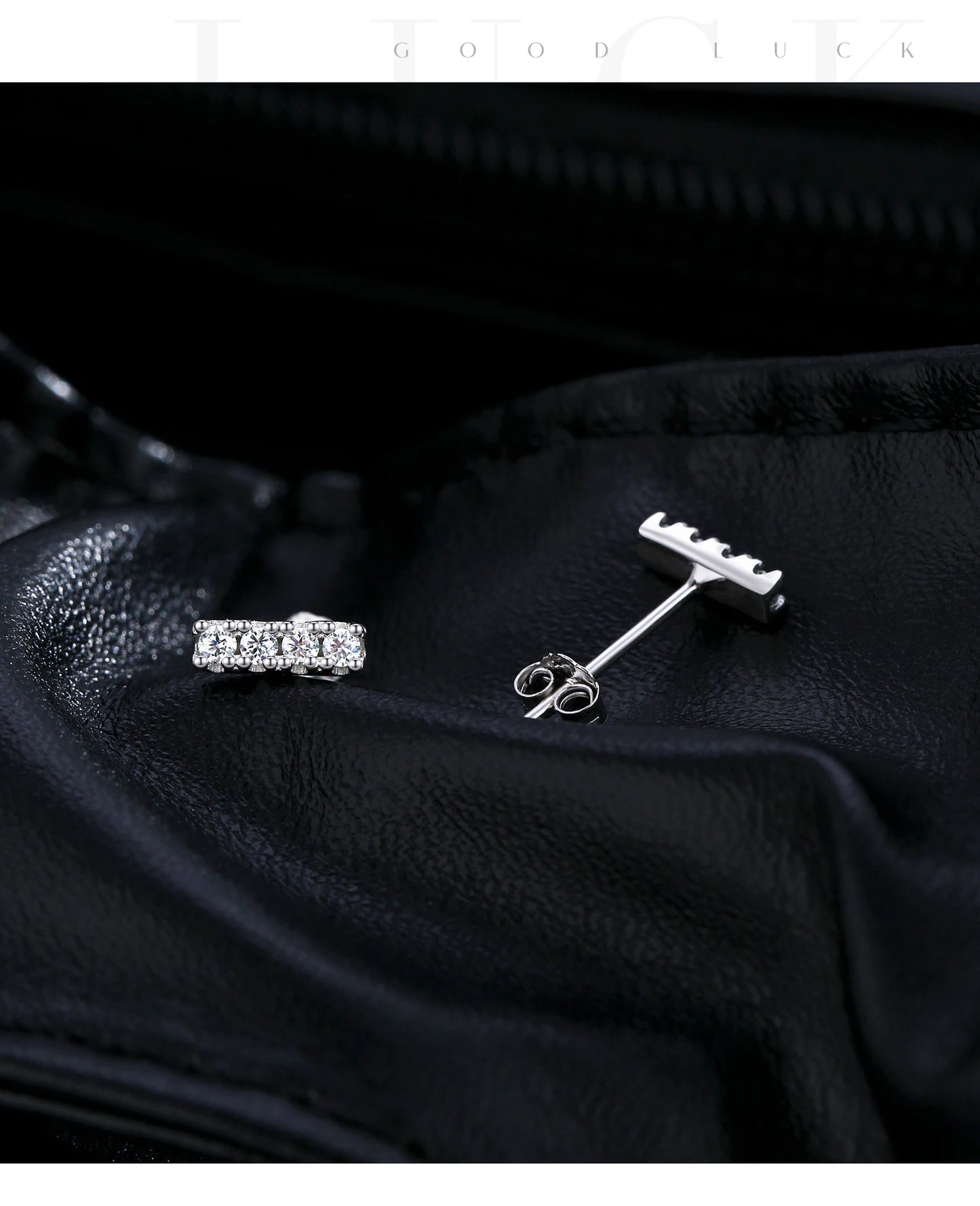 MODIAN D Color Moissanite Minimalism Stud Earrings 925 Sterling Silver Stackable Fashion Earrings For Women Vacation Jewelry